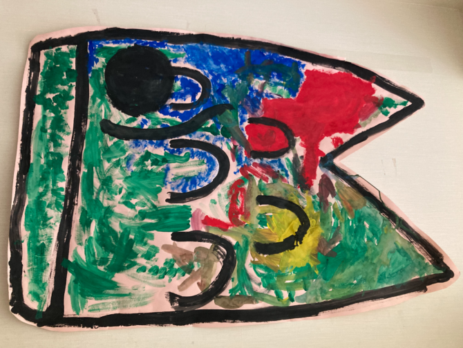 くじら組さん（５歳）こいのぼり製作