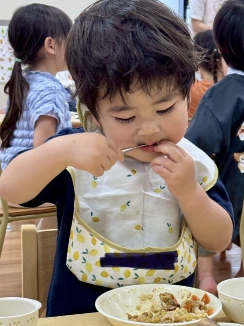 ぱんだ組さん（２歳）今日の給食は…