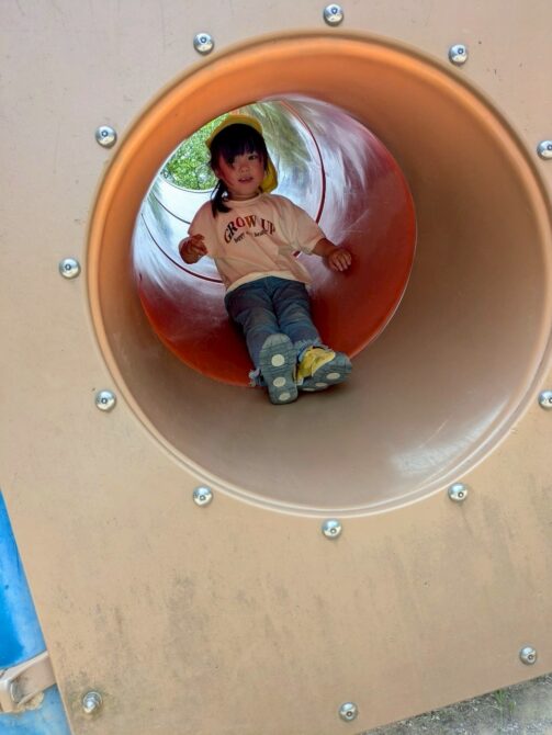 しろくま組さん（４歳）トンネルからこんにちは！
