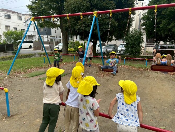 しろくま組さん（4歳）公園で遊ぼう