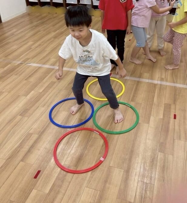 くじら組さん（5歳）”ダウン”の練習