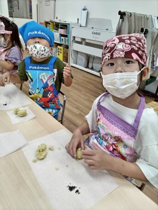 しろくま組さん（4歳）スイートポテト作り