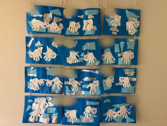 しろくま組さん（4歳）冬の製作いろいろ