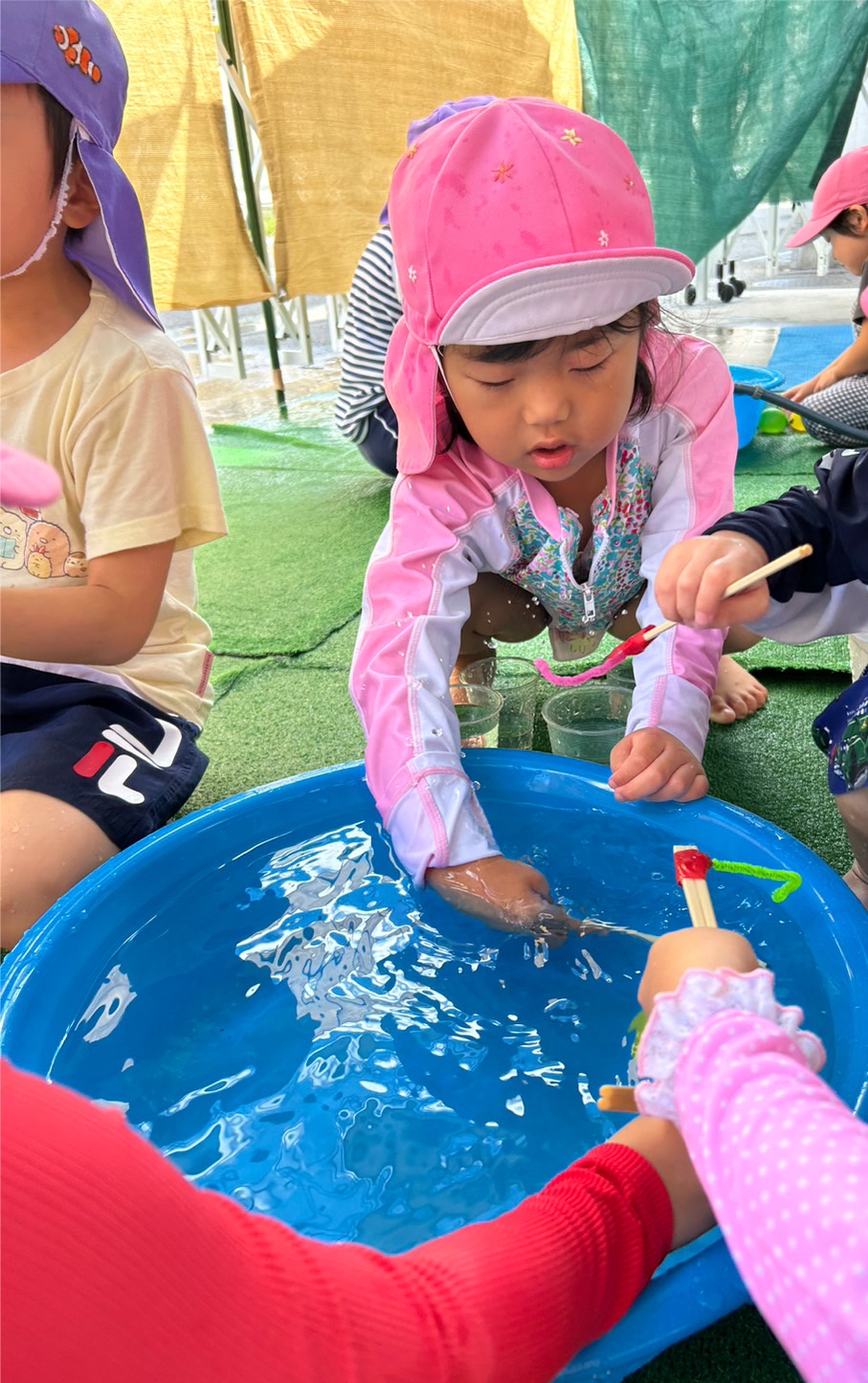 ヨーヨー釣りをしました♪　ぶれあ保育園武蔵中原第二